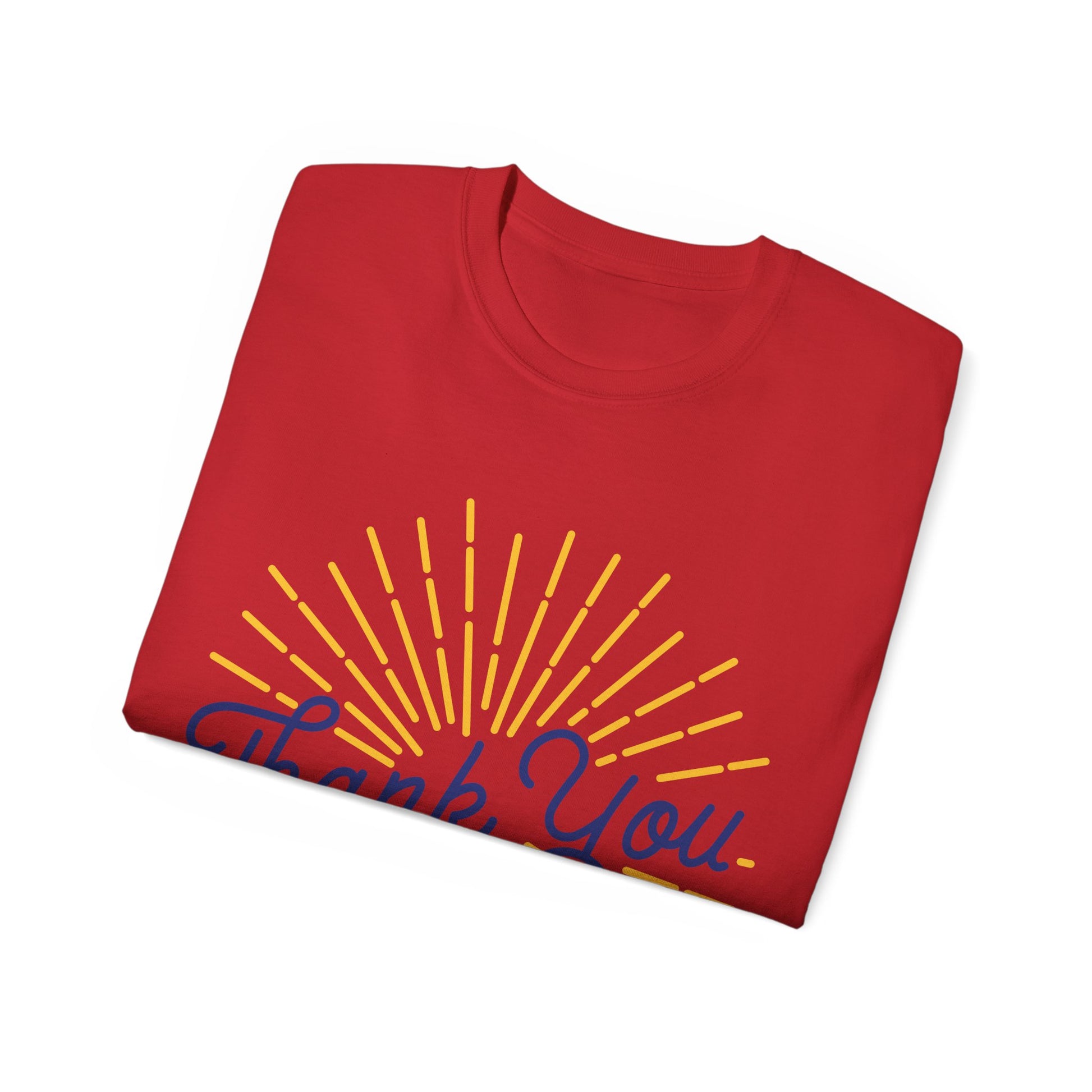 Thank You Sunshine Tee, Gratitude T-Shirt, Appreciation Gift Shirt, Unisex Cotton Top, Positive Message Apparel, Feel-Good Fashion