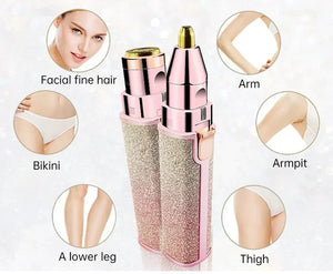2 In 1 Eyebrow Trimmer & Hair Shaver - souqsaving.com